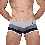 Men's Underwear,Neartime Low-waist Boat Anchor Boxer Brief Shorts Underpants for Men