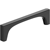 Amerock Merced 5-1/16 inch (128mm) Center-to-Center Matte Black Cabinet Pull, BP37424MB
