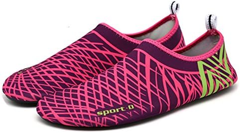 Softance Women Men Swimming Water Shoes Riding Shoes Socks (2017 Improved Version) (XL: US Women 8.5-9/Men 7.5-8=EUR 41-42, Rose/Black)