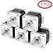 Nema 17 Stepper Motor, MYSWEETY 5pcs Stepper Motor Nema 17 Bipolar 40N.cm(56.2oz.in) 1.7A 4 Lead for DIY CNC/ 3D Printer/Extruder