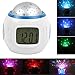 Alarm Clock Children Sleep Clock Color Change Starry Night Sky Star Projection Music Digital Clock With Backlight Led Nigh Light Calendar Thermometer for Children Kids Baby Boys Girls Bedroom