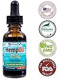 Organic Hemp Oil (1440mg) for Pain, Anxiety & Stress Relief - Full Spectrum Hemp Extract Drops - Made in USA - Anti-Inflammatory & Joint Support - Helps with Sleep, Mood, Skin & Hair - 1 Fl oz. (30ml)