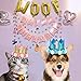 Legendog Dog Birthday Party Supplies, Dog Girl or Boy Birthday Party Decorations, Dog Birthday Hat, Happy Dog Birthday Party Decorations (Pink)