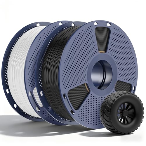 SUNLU 2KG TPU 3D Druck Filament 1.75mm, Industrietaugliches 95A Filament TPU, Verschleißfest, Flexibel, Hochelastisch und Reißfest, Maßgenauigkeit ±0.