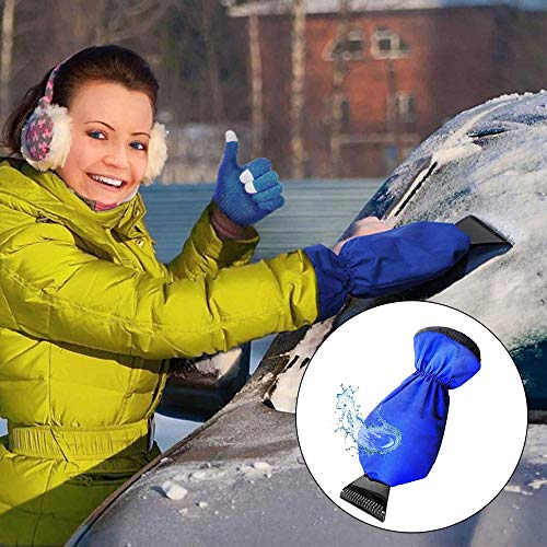 Novelty Magic! Warm Gloves Scraper, Kshion Car Vehicle Durable Winter Snow Ice Brush Defrosting Snow Shovel Removal For Winter (Black) - Thumbnail 4