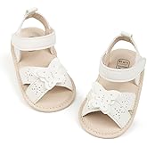 Sawimlgy Baby Girls Boys Sandals Summer Flowers Shoe Rubber Sole PU Leather Mesh Infant Toddler First Walkers Princess Dress Outdoor Shoes