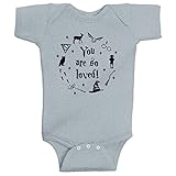 BeeGeeTees You Are So Loved Harry Potter Baby Wizard Romper Onesie (Boys and Girls) by (Newborn, Gray)