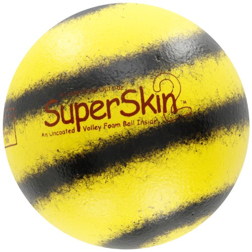 Volley SuperSkin 2 Dodgeball - 6 1/4 inch - Black and Yellow