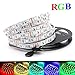 Blue Wind Led Strip Lighting 5M 16.4 Ft 5050 RGB 300leds Flexible Color Changing Full Kit with 44 Keys IR Remote Controller +Control Box+ 12v 5A Power Supply