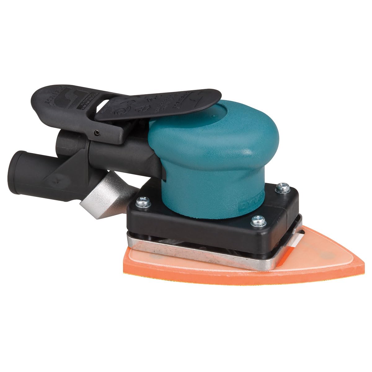 Dynabrade 58506 Lijadora orbital Dynabug II de 3-7/8 de ancho x 5-5/8 de largo (99 mm x 143 mm), aspiradora central, 0,15 hp, 10000 rpm, 3/32 (2 mm) de diámetro, órbita, escape trasero