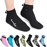 Water Socks Neoprene Socks Beach Booties Shoes 3mm Glued Blind Stitched Anti-Slip Wetsuit Boots Fin Swim Socks for Water Sports Outdoor Activities Home Slippers (3mm Low Cut/black2, M)