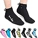 Water Socks Neoprene Socks Beach Booties Shoes 3mm Glued Blind Stitched Anti-Slip Wetsuit Boots Fin Swim Socks for Water Sports Outdoor Activities Home Slippers (3mm Low Cut/black2, M)
