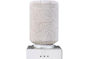 KABAKE 5 Gallon Water Bottle Cover, Water Dispenser Barrel Dust Cover, High Stretchy 3D Leaf Water Bucket Protector Covers, Reusable Elastic Water Jug Sleeve for Home, Hotel, Restrant (Beige)