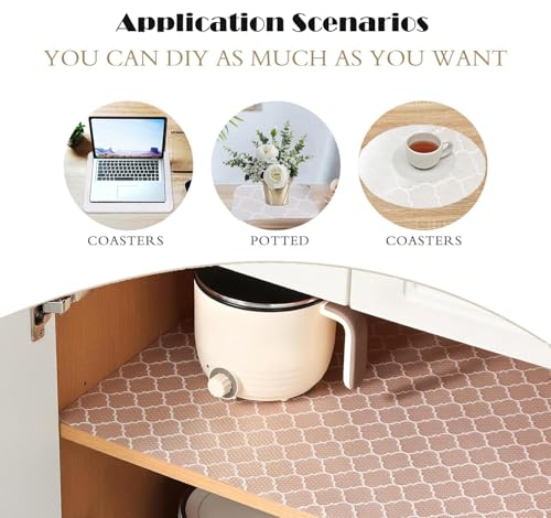 Shelf Liner for Kitchen(45×500cm) Non Adhesive Drawer Mats,Non-Slip Food Grade EVA Drawer Liner waterproof and oilproof cabinet liner for Shelf, Refrigerator, Counter Top, kitchen cabinets and Desk