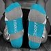 Gone For a Run Inspirational Ankle Socks for Women - Affirmation - Fun Running Socks - Runners Gifts & Motivation - Mother Runner (Teal)
