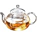 Glass Teapot Lifelj Heat Resistant stainless steel Infuser Short Spout Tea pot for Tea (350ml)
