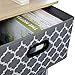 Wide Dresser Storage Tower 5 Drawer Chest, Sturdy Steel Frame, Wood Top, Easy Pull Fabric Bins,Organizer Unit for Bedroom, Playroom, Entryway, Closets, Lantern Printing Gray/White