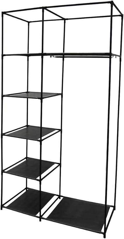 Idebox Rg6202 Structure Armoire Cinq Cases Et Une Penderie Metal Noir Taille Unique Amazon Fr Cuisine Maison