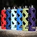 Aquasana Multicolor  Silicone Sleeves for 500ml Borosilicate Glass Water Bottles, 6-pack