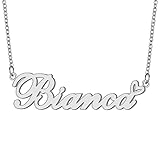 Bianca Personalized Name Necklaces Silver Stainless