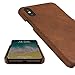 Shamo's Case for iPhone XS and X, Premium PU Leather Case Protective Card Holder ID Slot Shockproof Cover (Brown)