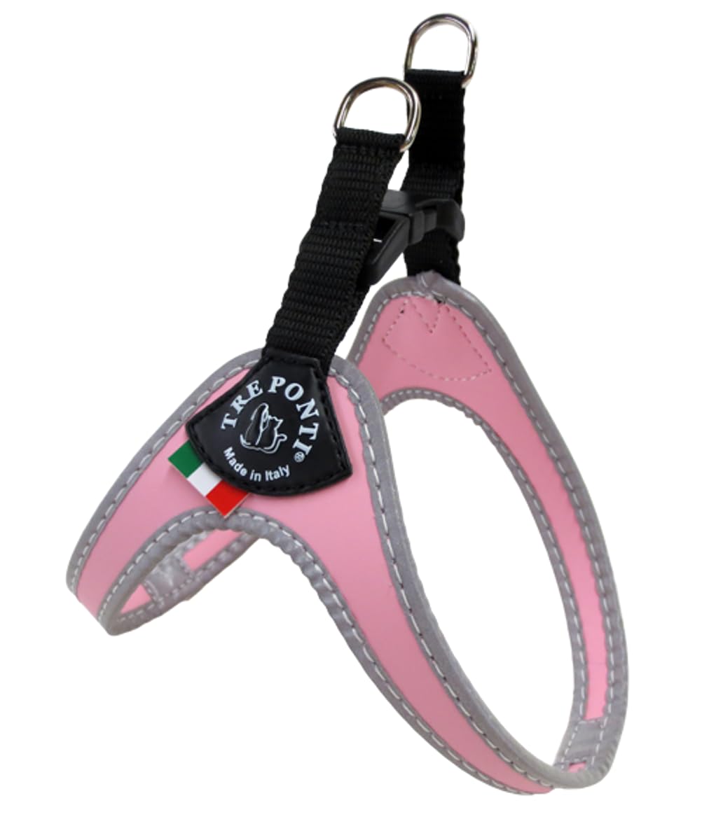 Tre Ponti Fibbia Small Dog Harness, 3 cm, Pink