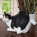 WHAT ON EARTH Cat Butt Tissue Holder - Black & White Tuxedo - Fits Standard Square Tissue Box - Resin