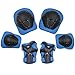 KUYOU Kids Protective Gear, Helmet Knee Pads and Elbow Pads Set with Wrist Guard Skateboard Accessories for Rollerblading Skateboard Cycling Skating Scooter. Blue