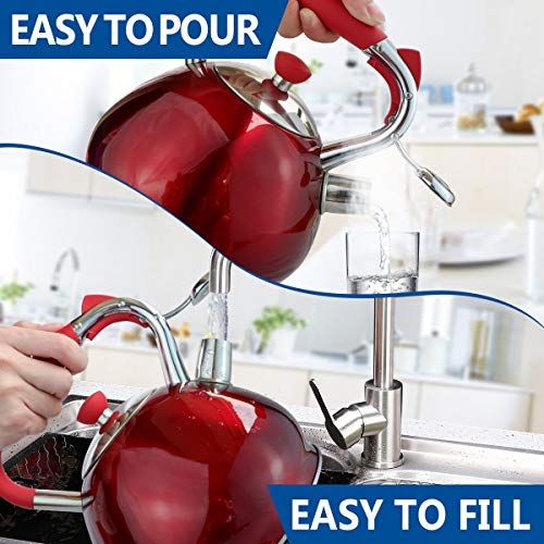 Whistling Tea Kettles Stovetop with Boils Faster Bottom,Surgical