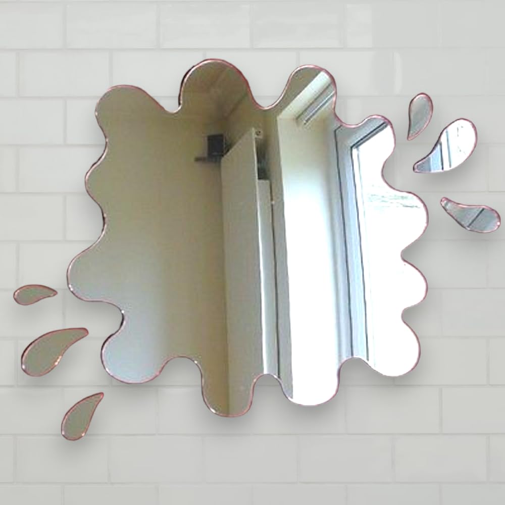 Super Cool Creations Puddle Mirrors with Six Splash Mirrors - 53cm x 45cm