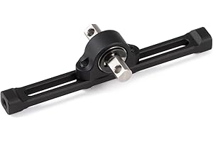 ZMHOBBY Adjustable Carrier Bearing 70mm Width Transfer Case, Aluminum Alloy CNC Machined for 1/10 RC Crawler LCG Chassis Cheater Rigs Comp Build (Black)