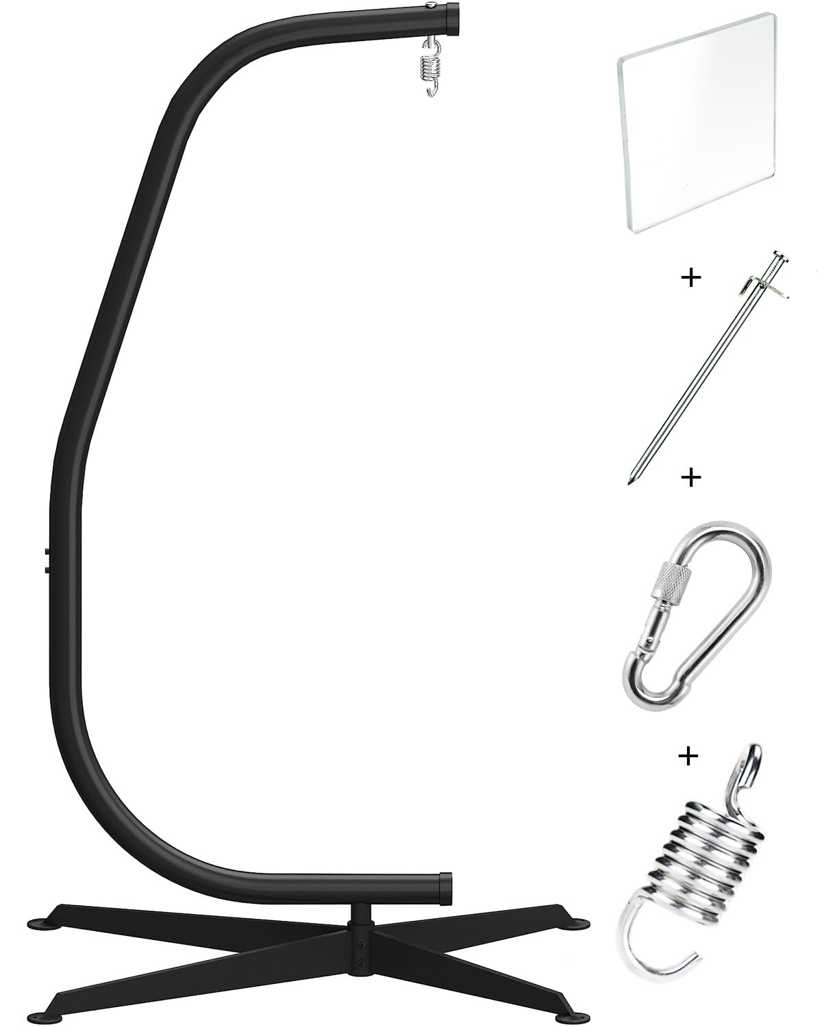 Photo 1 of GREENSTELL Hammock Swing Stand, Hanging C-Stand with Buckle and Spring Hook, for Indoor, Outdoor, Sturdy Hanging Stand Max Load 330lbs