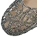 Donalworld Women Summer Breathable Jelly Nest Flat Sandals Rain Shoes Silver Asia Size 38