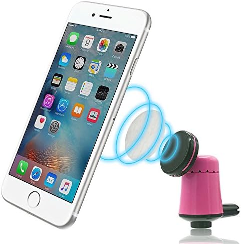 Car Phone Mount KITTEC 360° Rotating Universal Air Vent Magnetic Car Mount Phone Holder with Perfume Bracket for Any Cell Phone Light GPS (Pink)