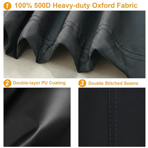 Kipiea 52-Inch Heavy Duty BBQ Cover for Weber Spirit 300 Series Grills, Including Spirit E-310, E-330 & S-315, 500D Waterproof Grill Cover with Windproof Buckles, UV Resistant, No Tear, No Fading