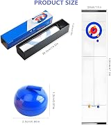 Lotvic Tabletop Curling Game Compact Family Quick Set-Up Travel view 2