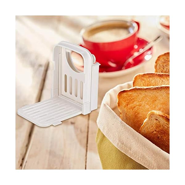 Bread Slicer, Foldable Bread Toast Slicer Bagel Loaf Bread Maker for Homemade Sandwich Bread Bagel, Quick and Safe for…