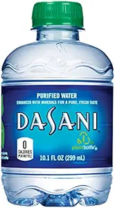 DASANI Purified Water Bottles Enhanced with Minerals, 10.1 fl oz, 24 Pack
