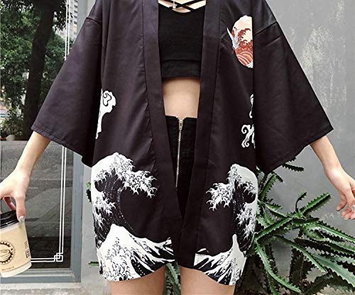 Kimonos Woman Japanese Kimono Cardigan Cosplay Shirt Blouse for Women Japanese Yukata Beach Kimono Q721,1,One Size