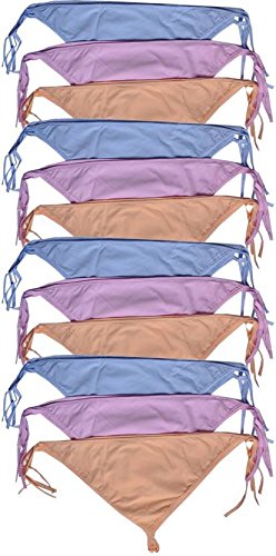 GoodLuck Double Layer Triangle Shape Cotton Cloth Langot for Newborn Baby (Multicolour) - Pack of 12