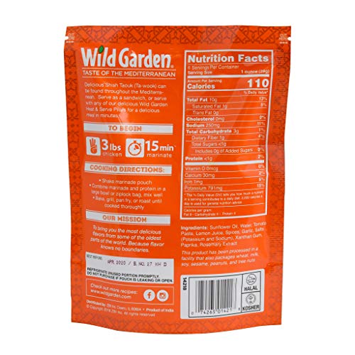 Wild Garden Ready-To-Go Gourmet Turkish Taouk Marinade (6 Pack), 100% All Natural, No Additives, No Preservatives, Bold, Flavorful, Perfect for Grilled Chicken, Shish Tawook, Kabab! - Thumbnail 2
