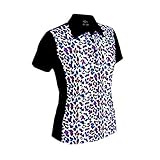 Monterey Club Ladies Dry Swing Fun Leopard Colorblock Princess Seam Polo Shirt #2350