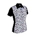 Monterey Club Ladies Dry Swing Fun Leopard Colorblock Princess Seam Polo Shirt #2350