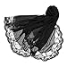 Women Beach Wrap Sarong Cover Up Silk Scarf Swimsuit Wrap Skirts Beach Swimwear with Lace Bikini Cover-ups (Lace Black)