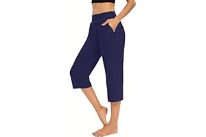 SDOHIG Casual Pants for Women Summer Linen Pants Comfy Relaxed Fit Straight Leg Pant Trendy Stripe Beach Trouser with Pockets