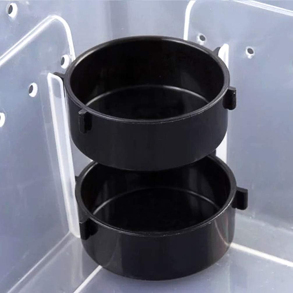 10pcs Reptile Water Bowl Gecko Food Dish Feeder Round Water Feeder Plastic Feeder Cups for Tortoise Snake Spider(Random Color) - Image 4