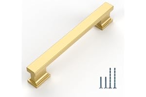 Coinkoly 10 Pack 5''(128mm) Cabinet Handle Gold Kitchen Cabinet Pulls Cupboard Handles for Cabinets Brushed Gold Pulls Drawer