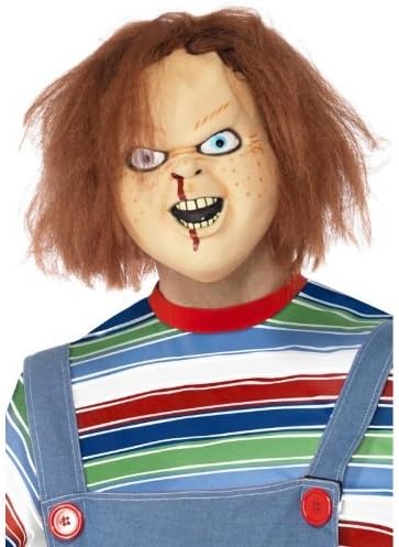 TNK Big Boys' Play Chucky Latex Costume Mask One Size Fits All Multicolor