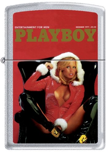 Zippo Playboy December 1977 Cover Satin Chrome Windproof Lighter NEW RARE