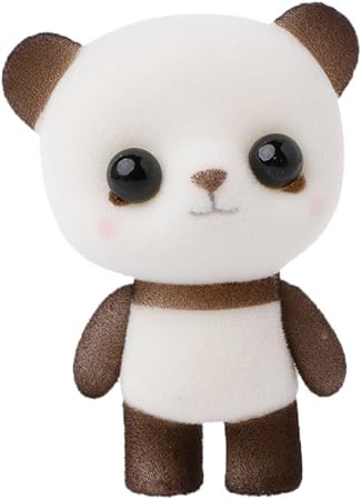Amazon Rawuin Lovelyプラスチックflockingパンダ人形小さいかわいいカートゥーン動物ぬいぐるみおもちゃornaments Christmas ブラウン Rawuin0 ぬいぐるみ おもちゃ